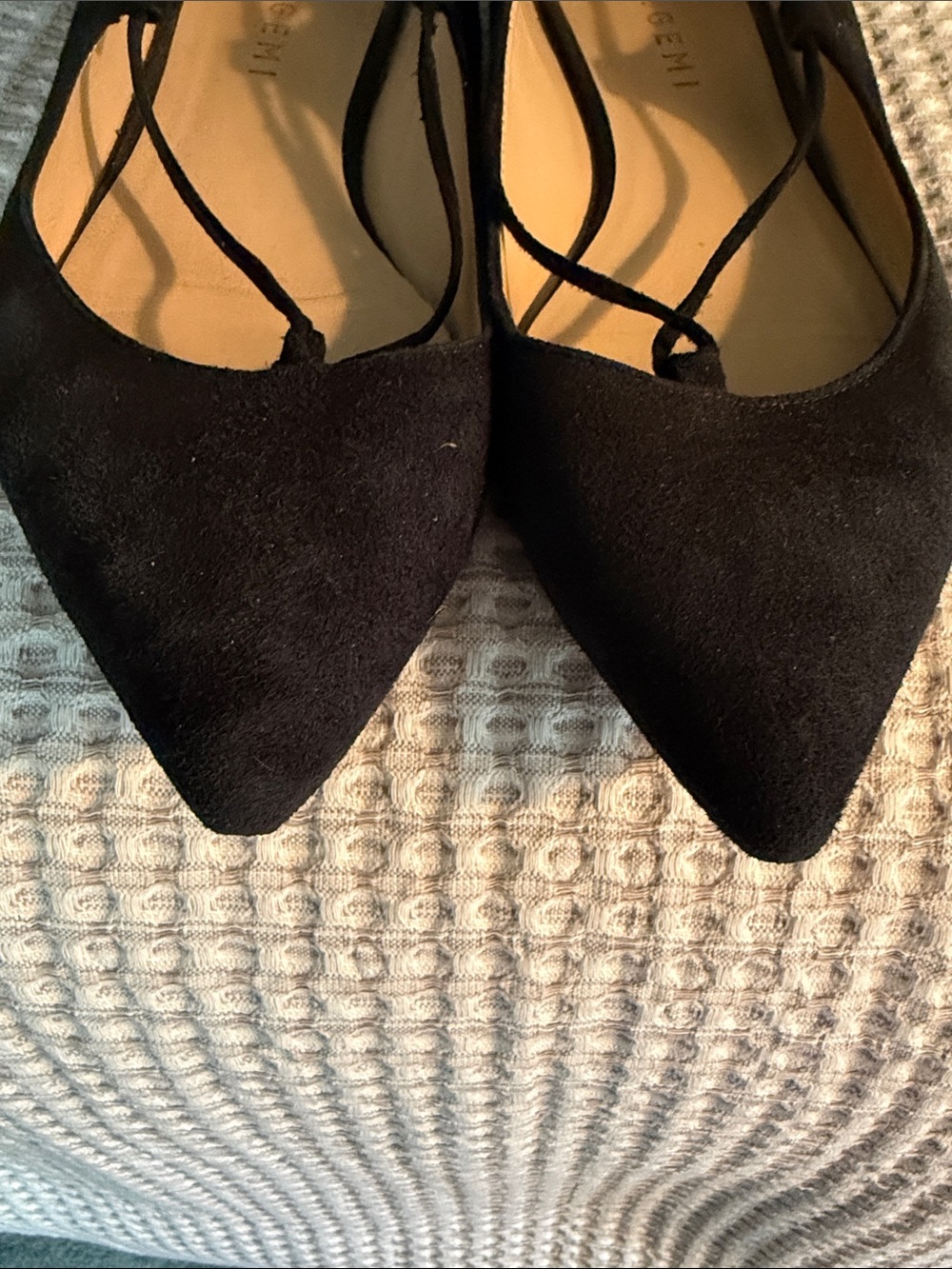 M. Gemi black suede flats in size 7 - Picture 6 of 7